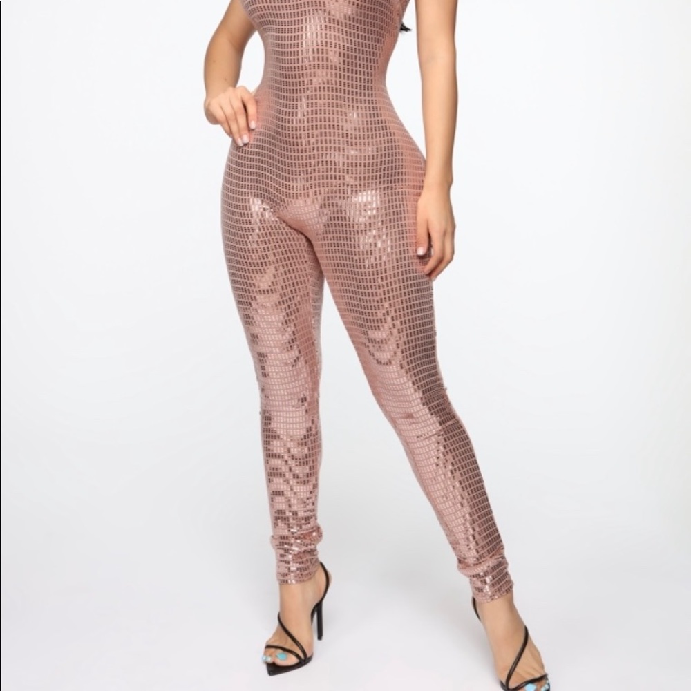 Rose gold jumpsuit